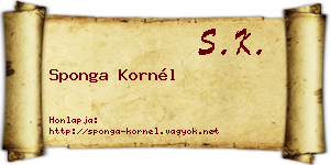 Sponga Kornél névjegykártya